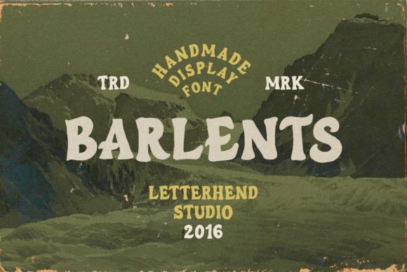 Barlents: A Vintage Handmade Display Font for Bold Branding