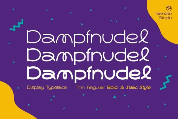 Dampfnudel: A Quirky Sans Serif Display Font for Creative Branding