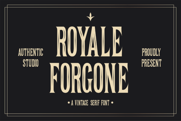 Royale Forgone: A Vintage Serif for Editorial Design
